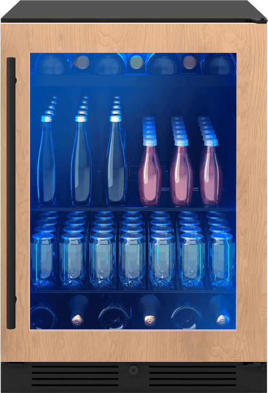 ZEPHYR PRB24C01CPG Zephyr 24"" Panel Ready Single Zone Beverage Cooler