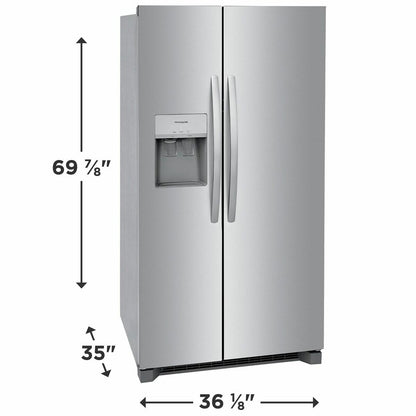 FRIGIDAIRE FRSS2623AS Frigidaire 25.6 Cu. Ft. 36'' Standard Depth Side By Side Refrigerator