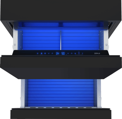 ZEPHYR PRRD24C2AP Zephyr 24"" Panel Ready Dual Zone Refrigerator Drawers