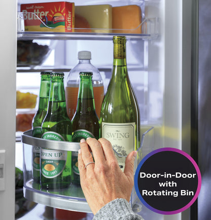 GE APPLIANCES PXD22BYPFS GE Profile 22.4 Cu. Ft. Smart Counter-depth Fingerprint RESISTA...