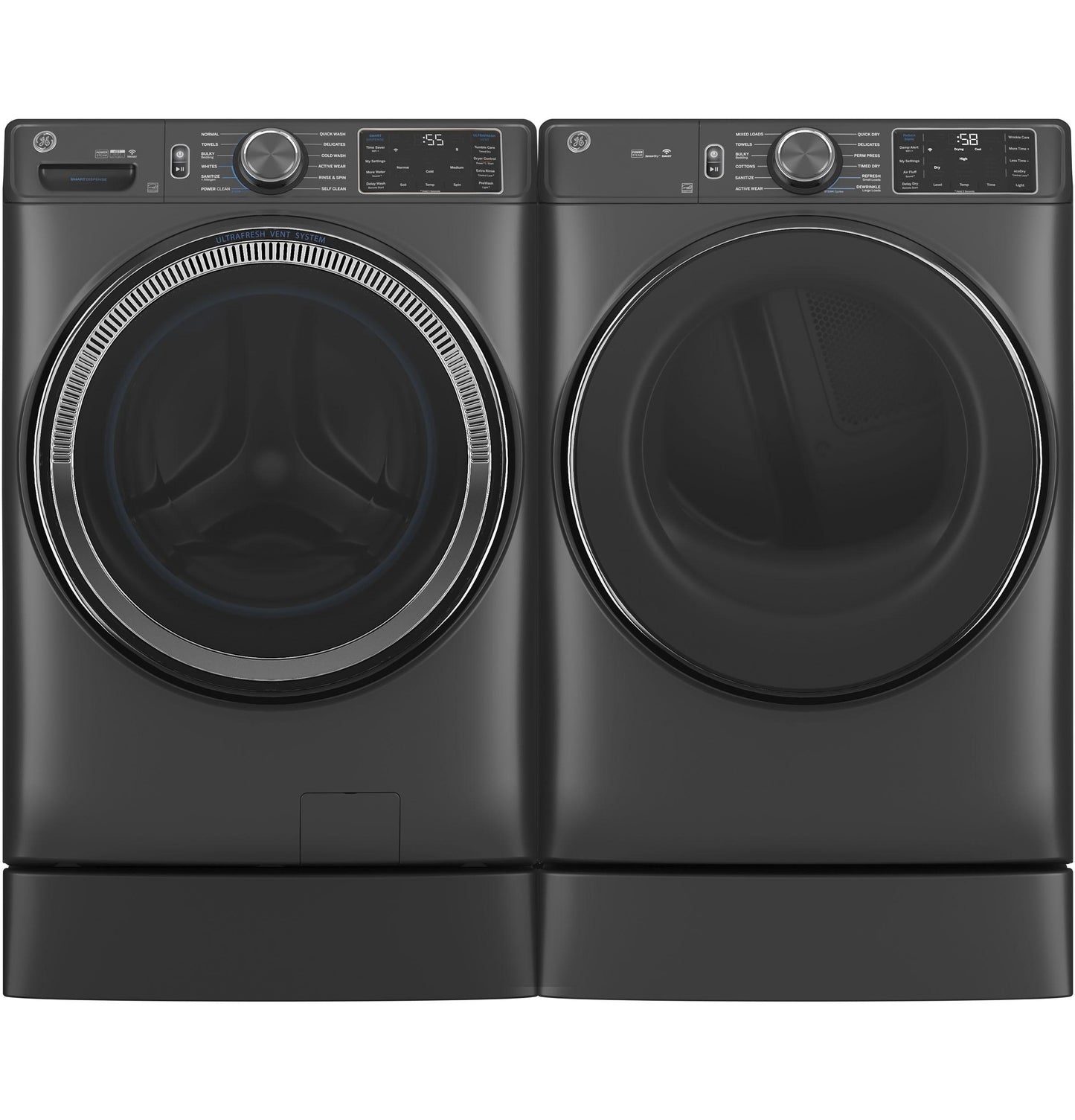GE APPLIANCES GFW655SPVDS Ge 5.0 Cu. Ft. Capacity Smart Front Load Energy Star Steam WA...