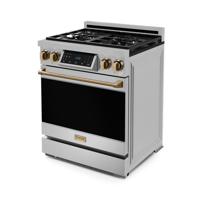 THOR KITCHEN RSG30BRZ 30 Inch Professional Gas Range With Tilt Panel Touch Control In STA...