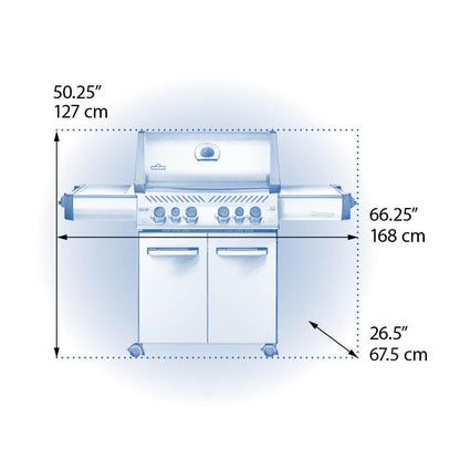 NAPOLEON BBQ P500RSIBPSS3 Prestige 500 Rsib Infrared Side & Rear Burners Stainless Steel , ...