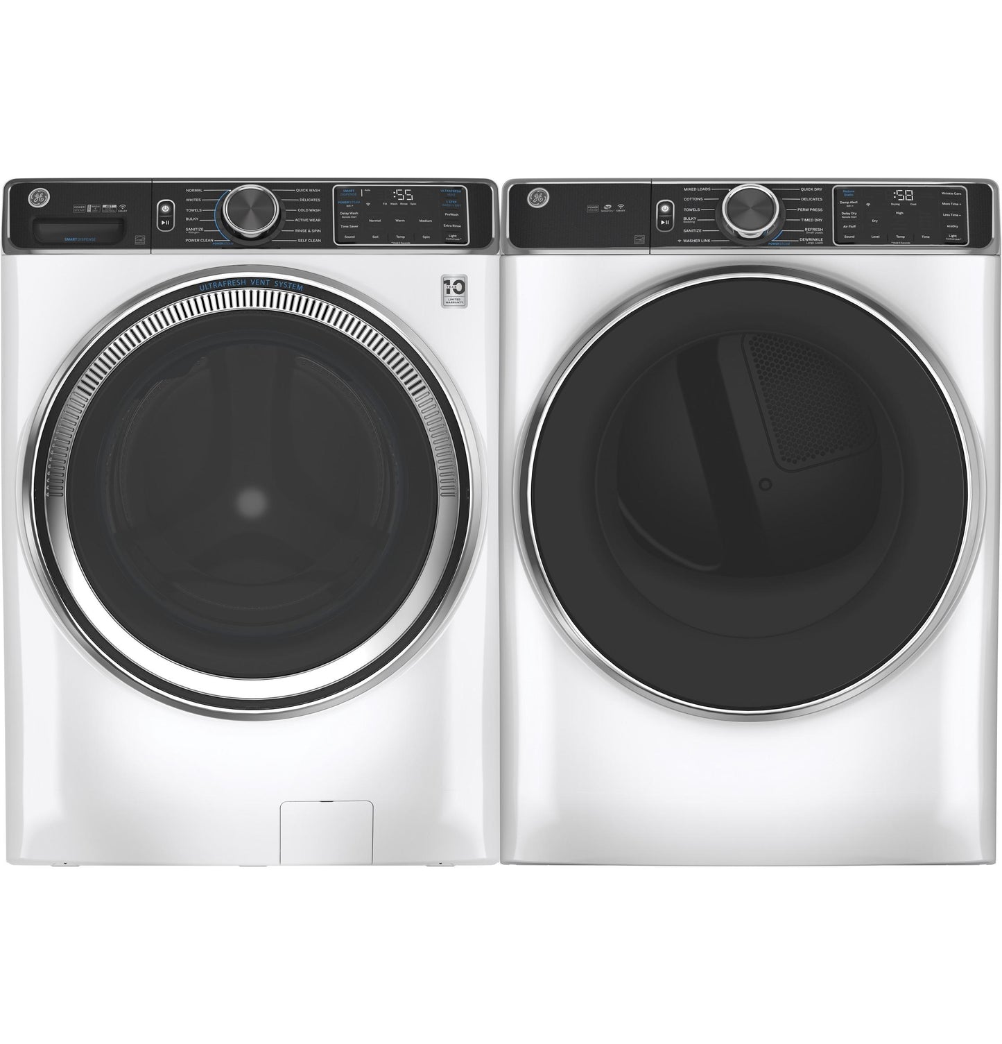 GE APPLIANCES GFW850SSNWW Ge 5.0 Cu. Ft. Capacity Smart Front Load Energy Star Steam WA...