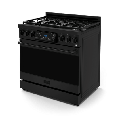 THOR KITCHEN RSG36BLP 36 Inch Professional Lp Range With Tilt Panel Touch Control In BLAC...