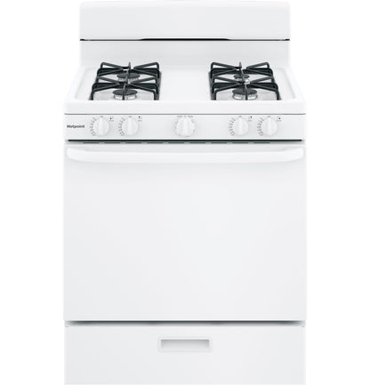 HOTPOINT RGBS300DMWW Hotpoint 30"" Free-standing Gas Range