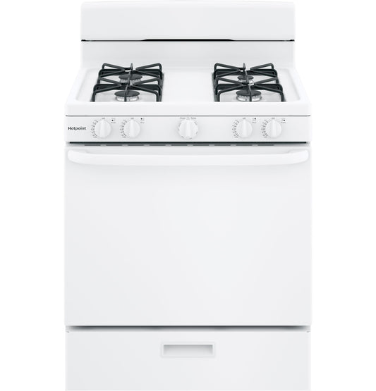 HOTPOINT RGBS300DMWW Hotpoint 30"" Free-standing Gas Range