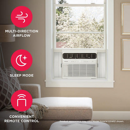 FRIGIDAIRE FHWW085WE1 Frigidaire 8,000 BTU Inverter Window Room Air Conditioner With WI-F...