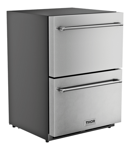 THOR KITCHEN TRZ24U 24-inch Indoor Outdoor Freezer Drawer In Stainless Steel - Trz24u