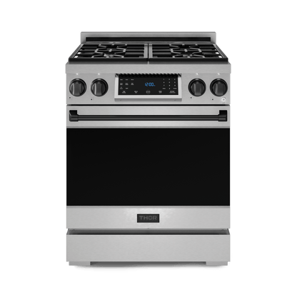 THOR KITCHEN RSG30BLK 30 Inch Professional Gas Range With Tilt Panel Touch Control In STA...