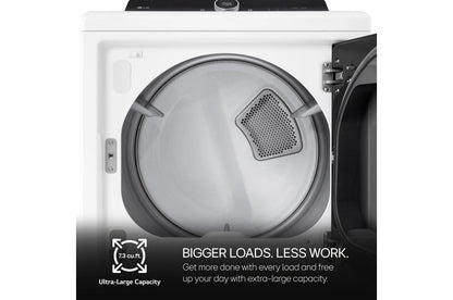 LG DLEX8600WE 7.3 Cu. Ft. Ultra Large Capacity Rear Control Electric Dryer With L...