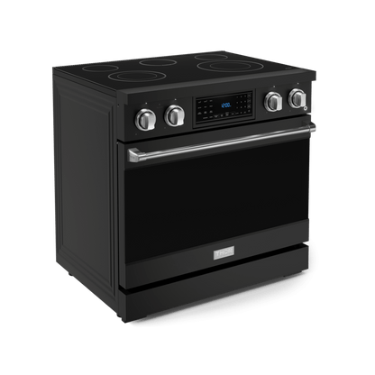 THOR KITCHEN RSE36BSS 36 Inch Professional Electric Range With Tilt Panel Touch Control I...