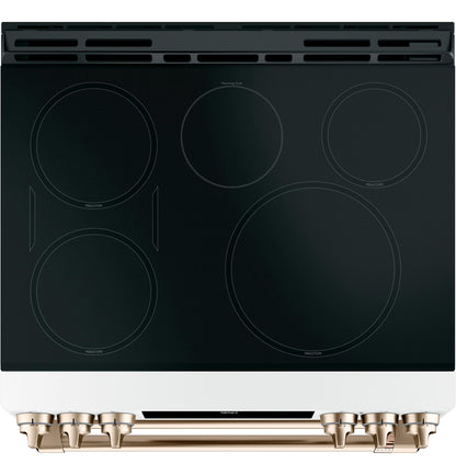 CAFE CHS950P4MW2 Cafe 30"" Slide-in Front Control Induction and Convection DOUB...