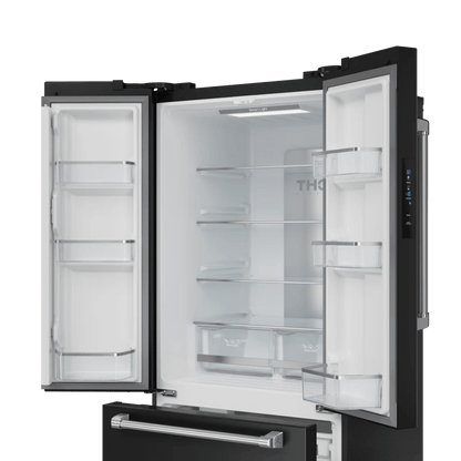THOR KITCHEN RF3017FFD00SS 30 Inch 17.7 Cu Ft French Door Counter Depth Refrigerator With Ice ...
