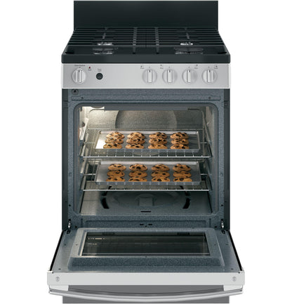 GE APPLIANCES JGAS640RMSS Ge 24"" Steam Clean Free-standing/slide-in Gas Range