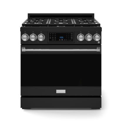 THOR KITCHEN RSG36BSS 36 Inch Professional Gas Range With Tilt Panel Touch Control In STA...