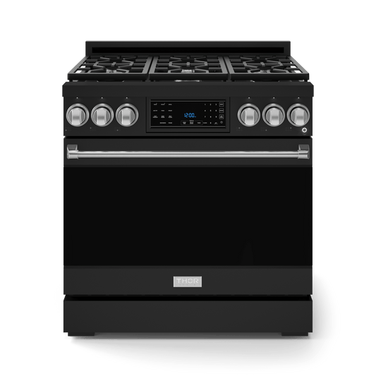 THOR KITCHEN RSG36BSS 36 Inch Professional Gas Range With Tilt Panel Touch Control In STA...