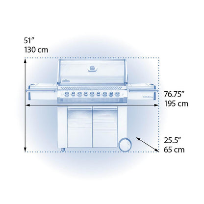 NAPOLEON BBQ PRO665RSIBPSS3 Prestige Pro 665 Rsib Infrared Rear & Side Burners Stainless Steel ...