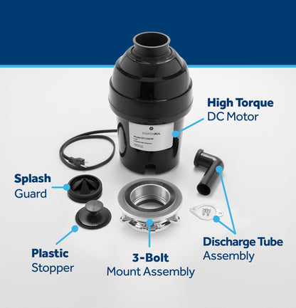 GE APPLIANCES GFC1065W GE Disposall 1 HP Continuous Feed Garbage Disposer - Corded