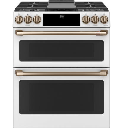 CAFE C2S950P4MW2 Cafe 30"" Slide-in Front Control Dual-fuel Double Oven With CO...
