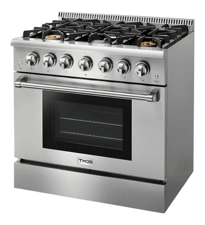 THOR KITCHEN HRG3618ULP 36 Inch Professional Gas Range In Stainless Steel - Liquid Propane
