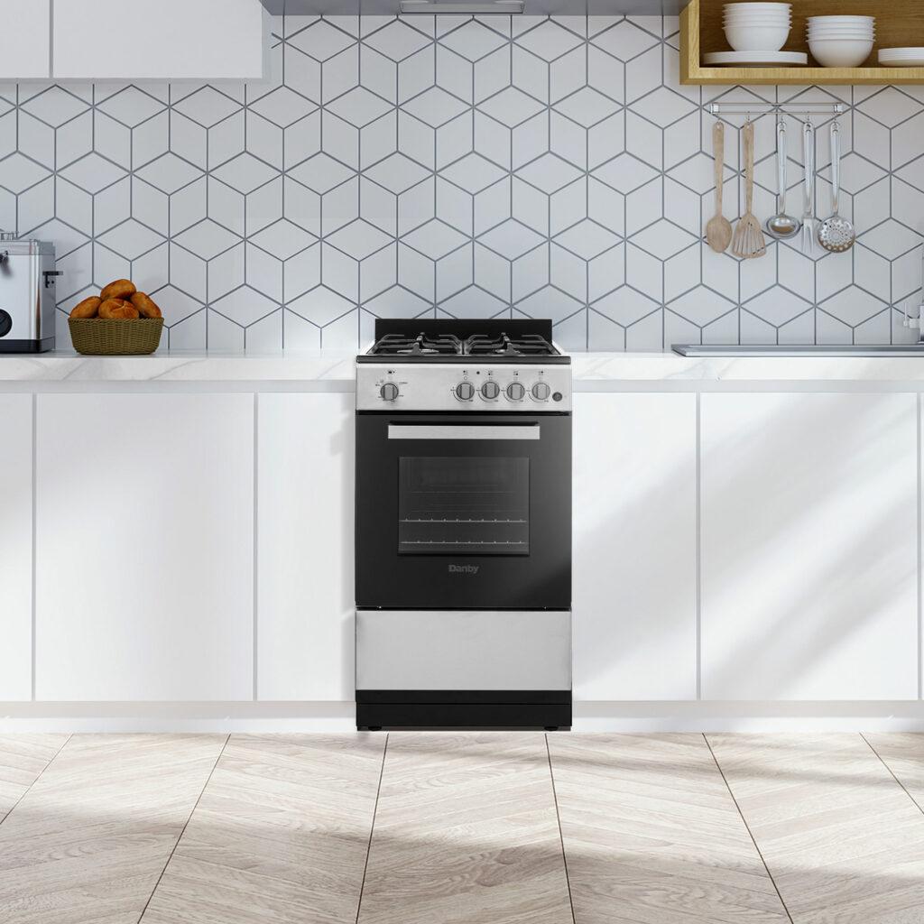 DANBY DR20V1BSSGLP Danby 20"" Wide Gas Range In Stainless Steel
