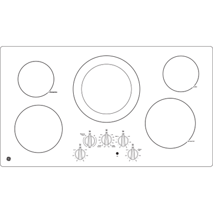GE APPLIANCES JP3036SLSS Ge 36"" Built-in Knob Control Electric Cooktop