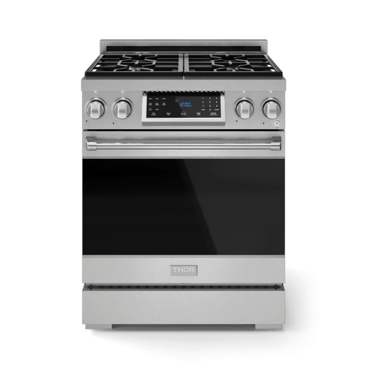 THOR KITCHEN RSG30 30 Inch Professional Gas Range With Tilt Panel Touch Control In STA...