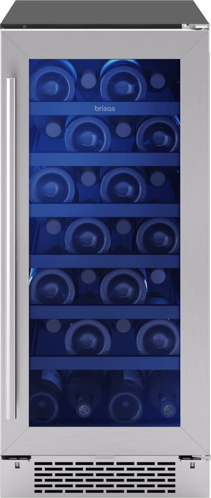 ZEPHYR BWN15C01AG Zephyr Brisas Wine Cooler, 15in Uc, Ss+gls, Rvs Dr, 1z