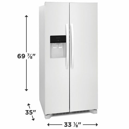 FRIGIDAIRE FRSS2323AW Frigidaire 22.3 Cu. Ft. 33'' Standard Depth Side By Side Refrigerator