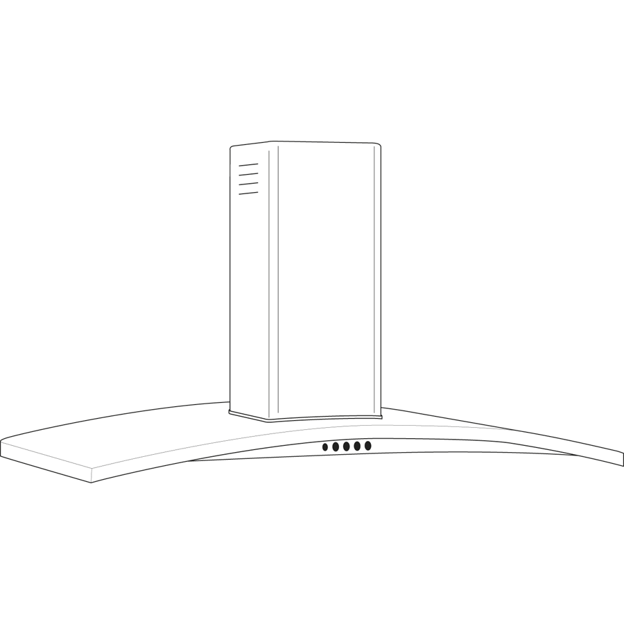 GE APPLIANCES UVI7361SWSS GE Appliances 36"" Island-mount Chimney Hood