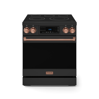 THOR KITCHEN RSE30BRSG 30 Inch Professional Electric Range With Tilt Panel Touch Control I...