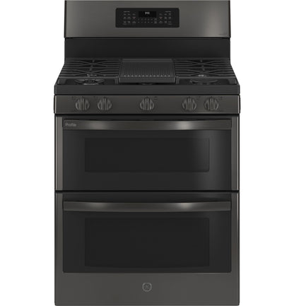 GE APPLIANCES PGB965BPTS GE Profile 30"" Free-standing Gas Double Oven Convection Range W...