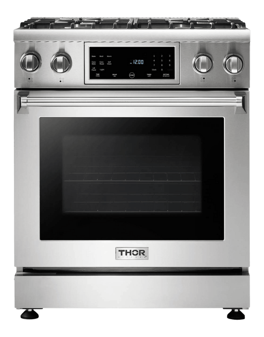 THOR KITCHEN TRG3001LP 30 Inch Tilt Panel Professional Gas Range - Liquid Propane