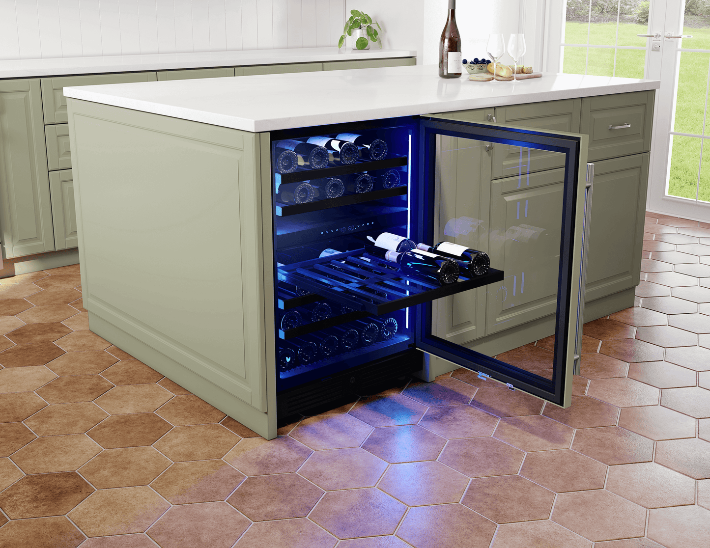 ZEPHYR PRW24C02CPG Zephyr 24"" Panel Ready Dual Zone Wine Cooler