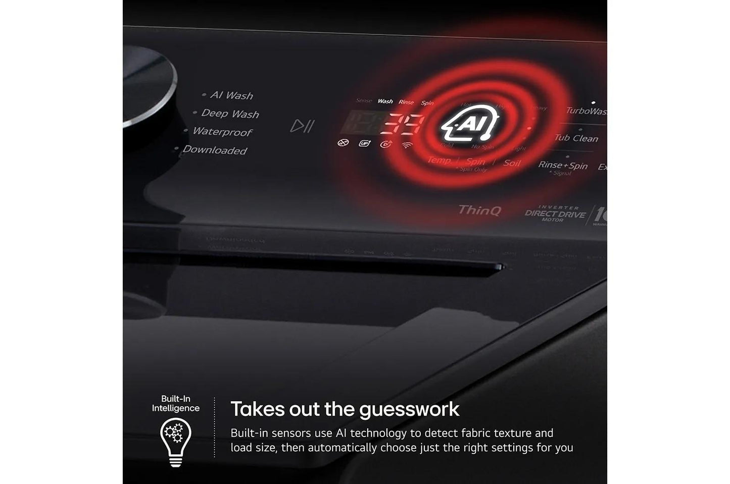 LG WT8200CL 5.0 Cu. Ft. MEGA Capacity Smart Top Load Washer With EASYUNLOAD...