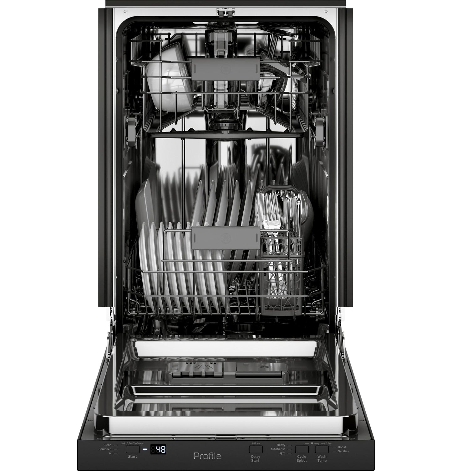 GE APPLIANCES PDT145SGLBB GE Profile 18"" Built-in Dishwasher