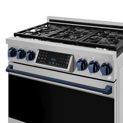 THOR KITCHEN RSG36BLU 36 Inch Professional Gas Range With Tilt Panel Touch Control In STA...