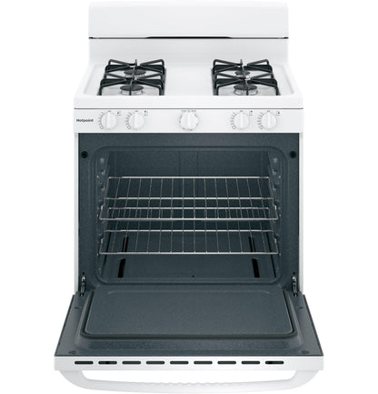 HOTPOINT RGBS300DMWW Hotpoint 30"" Free-standing Gas Range
