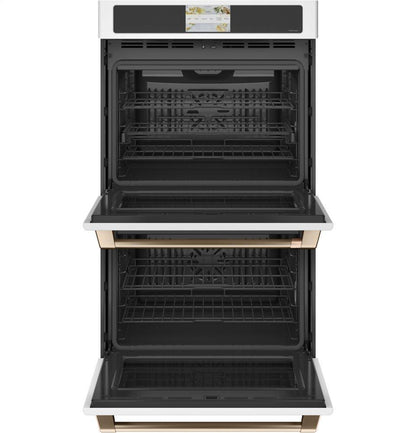 GE APPLIANCES CTD90DP4NW2 Cafe Professional Series 30"" Built-in Convection Double Wall ...