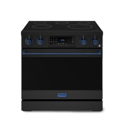 THOR KITCHEN RSE36BBLU 36 Inch Professional Electric Range With Tilt Panel Touch Control I...