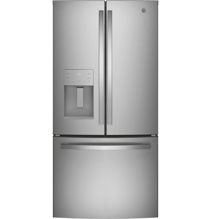 GE APPLIANCES GYE18JYLFS Ge Energy Star 17.5 Cu. Ft. Counter-depth French-door REFRIGE...