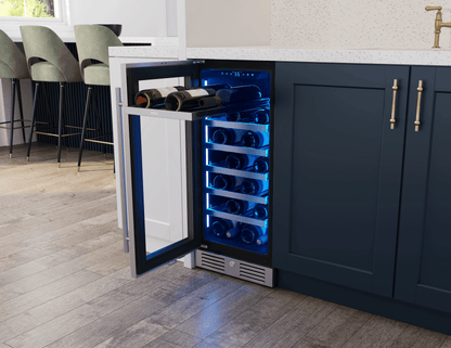 ZEPHYR PRW15C01CG Zephyr 15"" Single Zone Wine Cooler