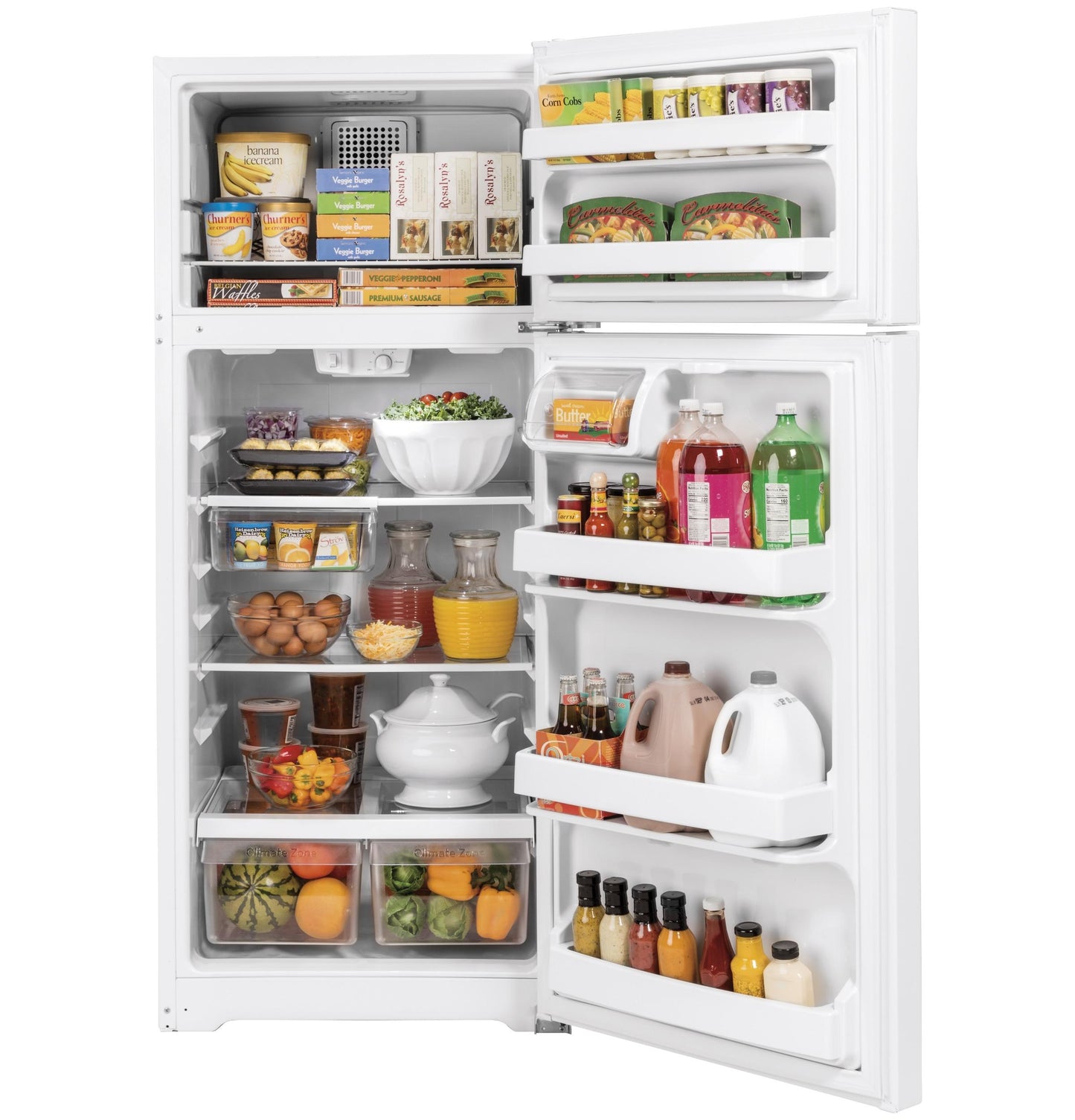GE APPLIANCES GTS18GTNRWW Ge 17.5 Cu. Ft. Top-freezer Refrigerator