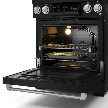 THOR KITCHEN RSG30BSS 30 Inch Professional Gas Range With Tilt Panel Touch Control In BLA...