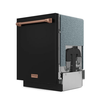 THOR KITCHEN DW24X8BA00RSG 24 Inch Dishwasher Stainless Black/rose Gold | Gordon Ramsay SERIES...