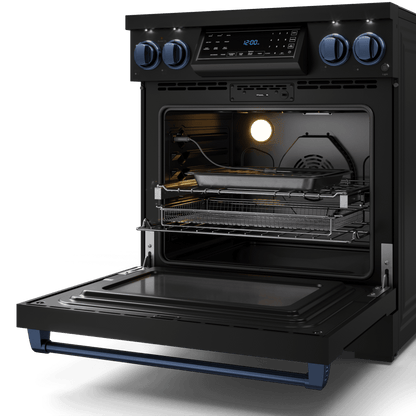THOR KITCHEN RSE30BBLU 30 Inch Professional Electric Range With Tilt Panel Touch Control I...