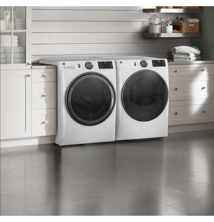 GE APPLIANCES GFD65GSSVWW Ge 7.8 Cu. Ft. Capacity Smart Front Load Gas Dryer With Steam AN...