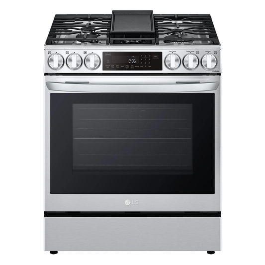 LG LSDL6336F 6.3 Cu. Ft. Smart Wi-fi Enabled Probake Convection Instaview ...