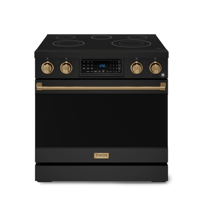 THOR KITCHEN RSE36BBRZ 36 Inch Professional Electric Range With Tilt Panel Touch Control I...